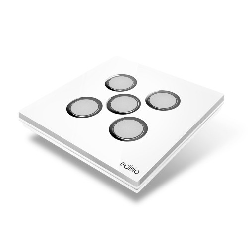EFCW-W5 - Interrupteur Diamond Blanc 5 touches base blanche